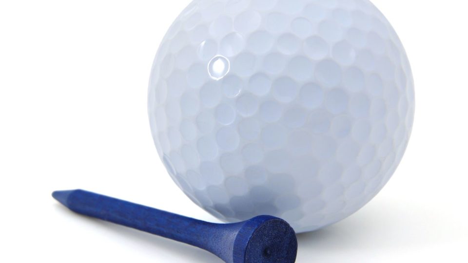 Golf Ball and Tee