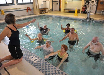 Group in Pool for aquatic Therapy