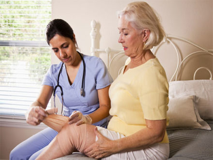 Nurse with Patient at Home