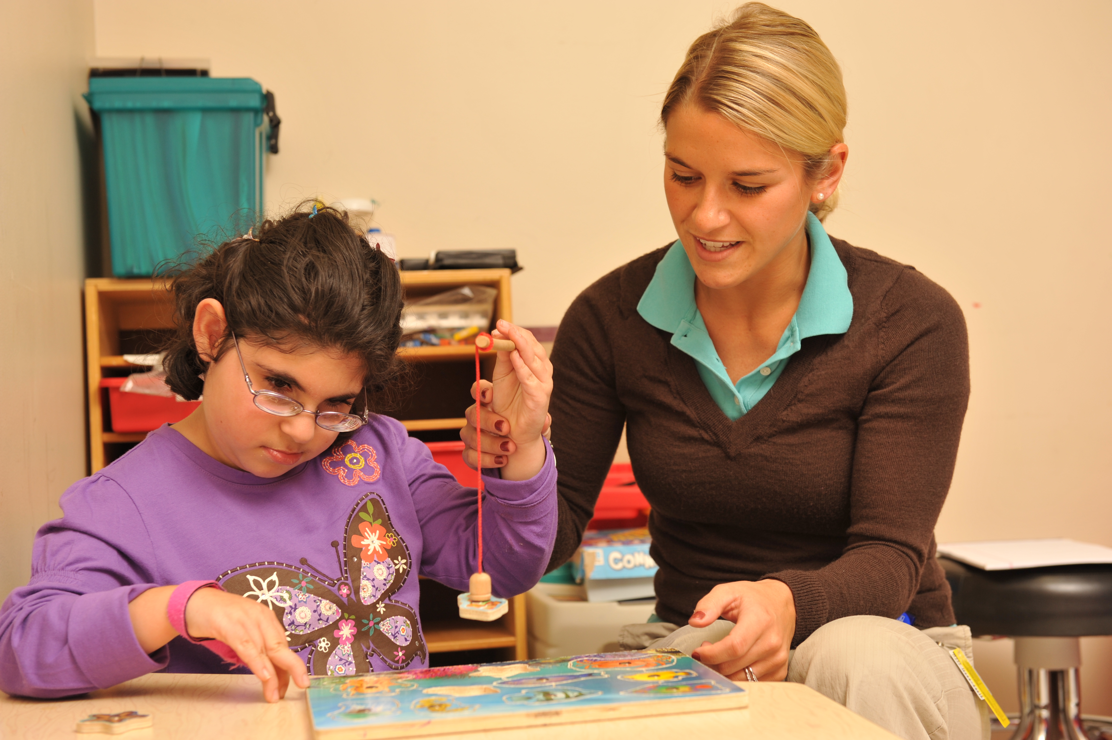 Child getting occupational therapy