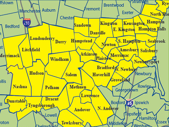Map of our Service Area
