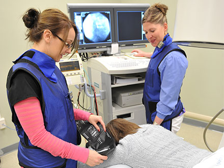 Patient being treated in Pain Clinic