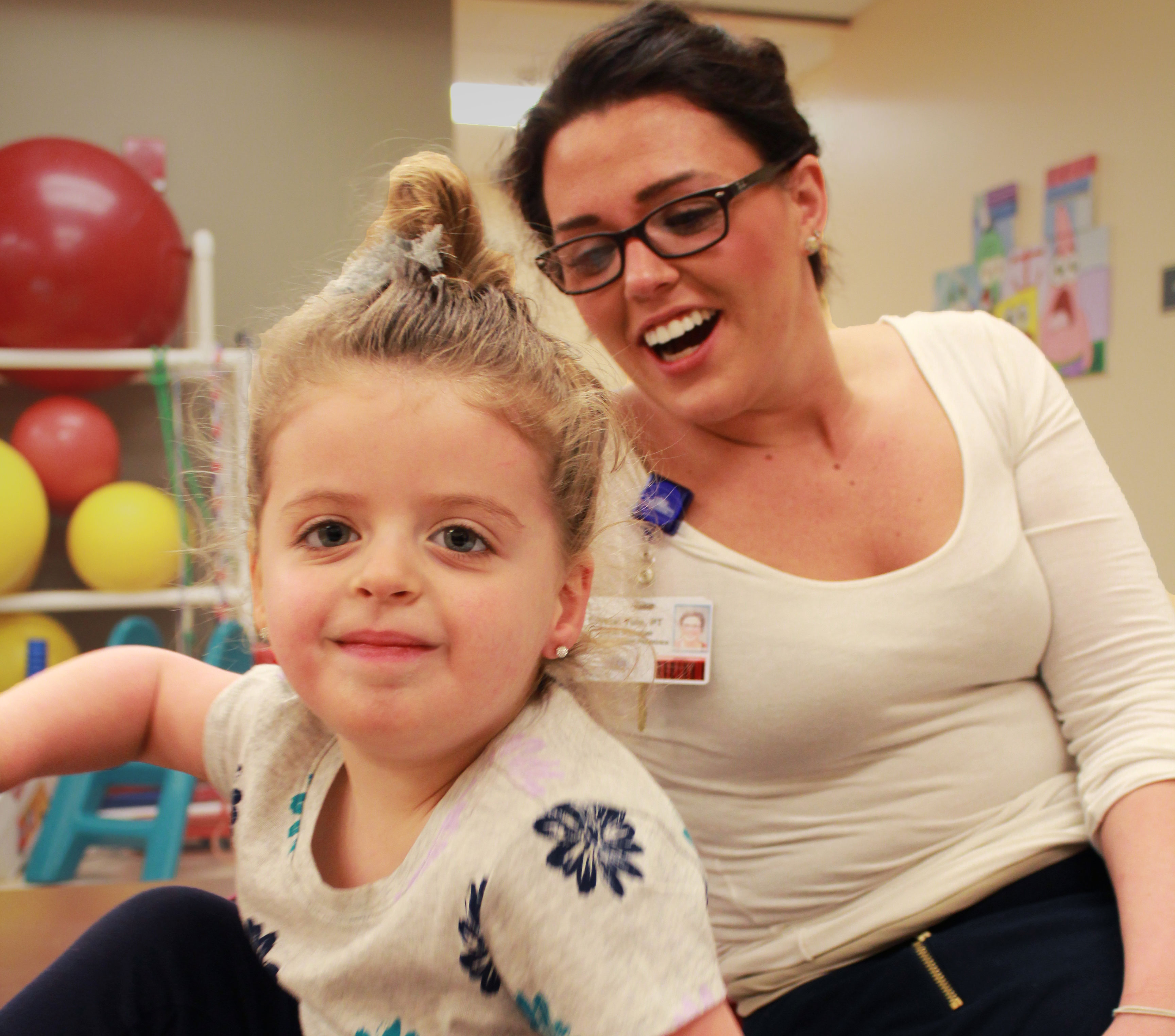 Pediatric patient and her therapist