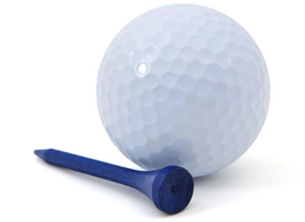Golf Ball and Tee