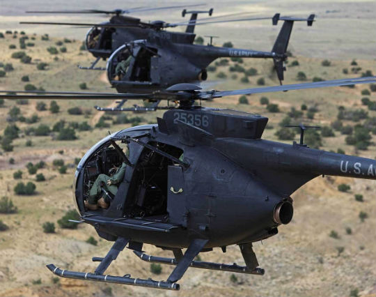 Helicopter and Personnel
