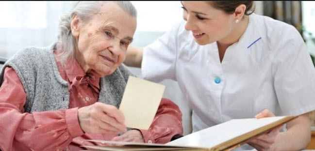 Patient getting speech therapy