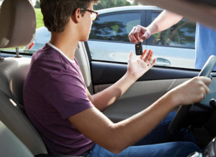 Teen Driver taking keys