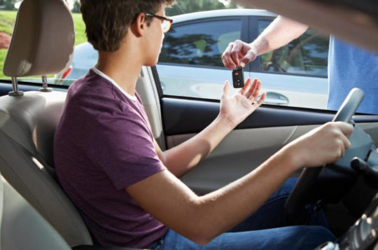 Teen Driver taking keys