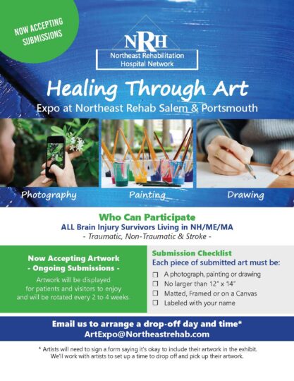 Informational flyer about the Healing for Art Expo. 